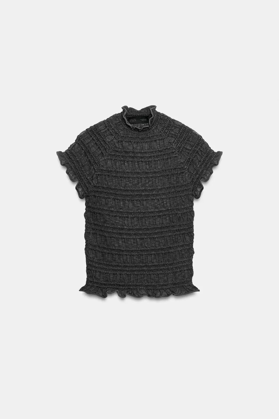 Трикотажный топ со сборкой, Zara