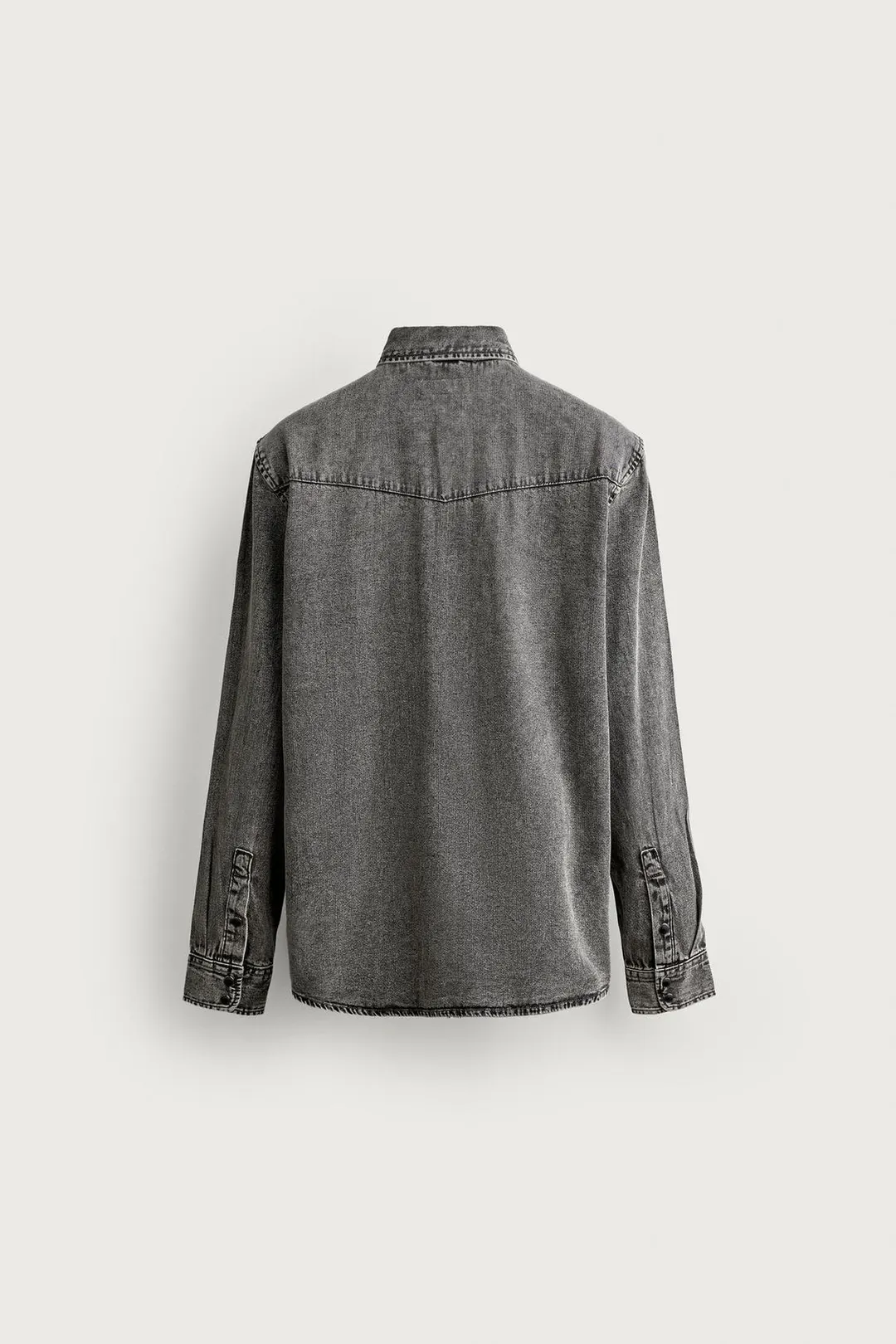 Джинсовая рубашка прямого кроя в стиле вестерн, Zara
