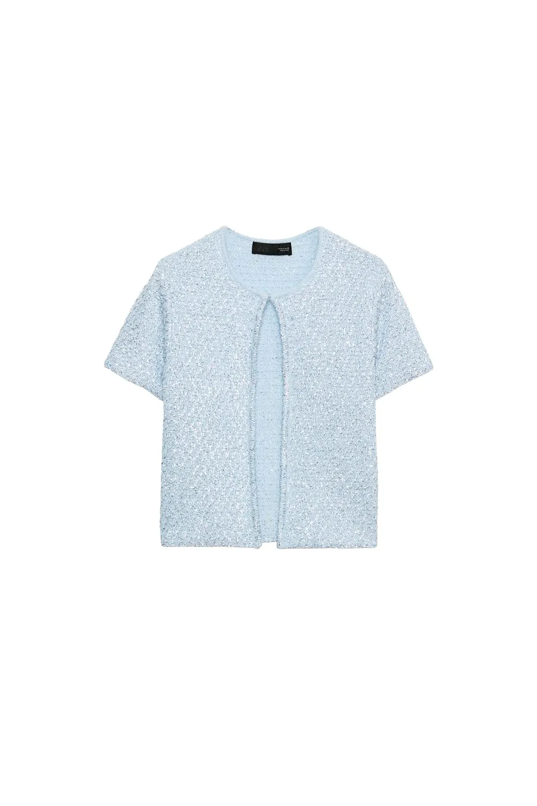 Вязаный кардиган с пайетками и металлизированной нитью, Zara