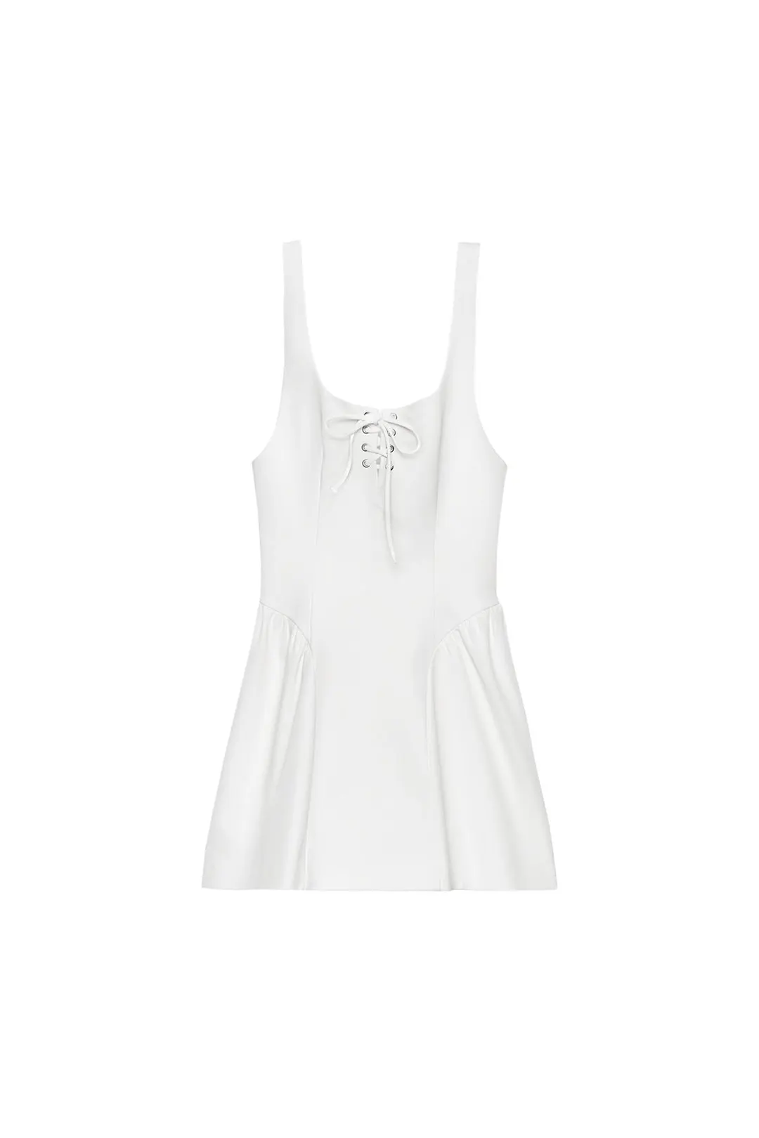 Платье мини объемное со шнуровкой, Zara