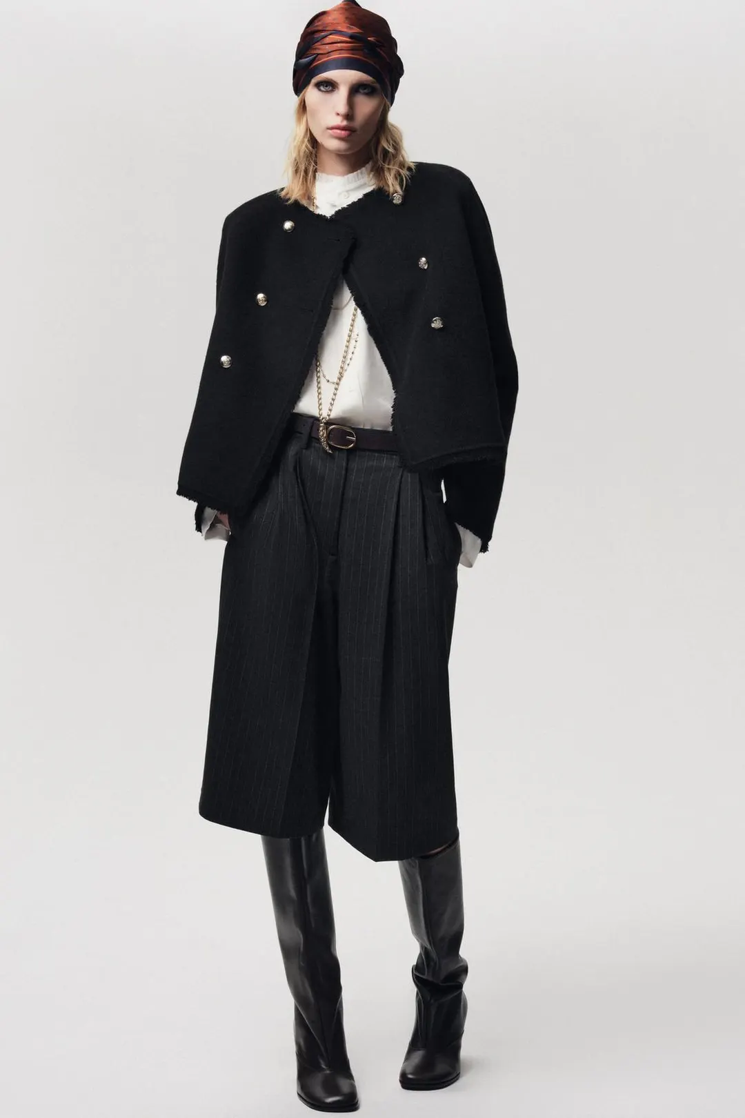 Кожаные сапоги до колена, Zara
