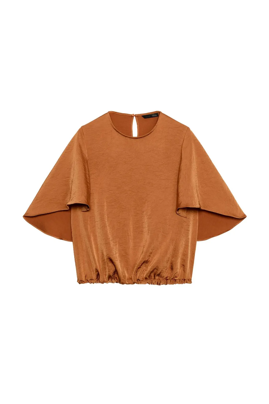Рубашка струящаяся с рукавами с оборками, Zara