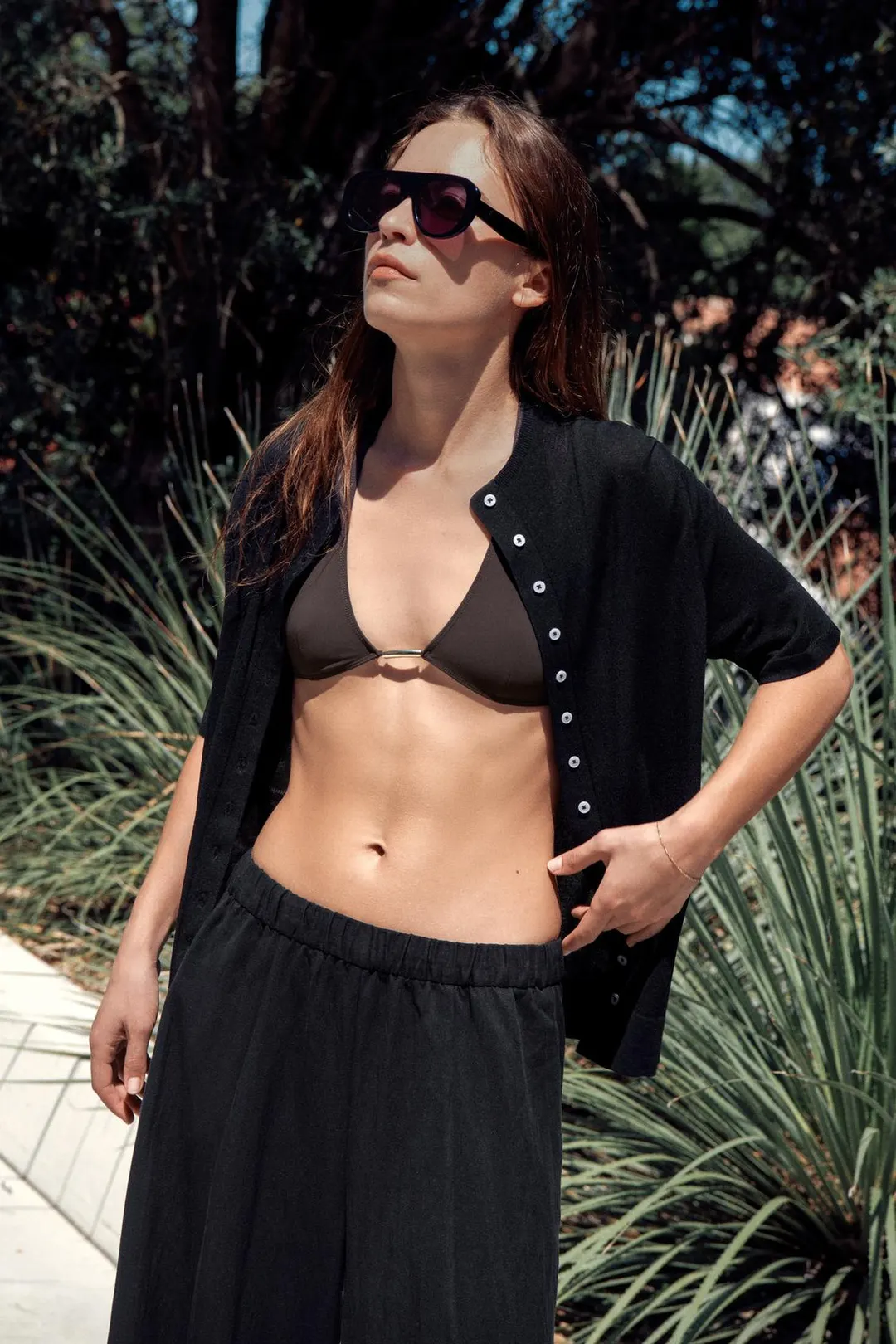 Брюки ZW Collection фасона barrel, Zara
