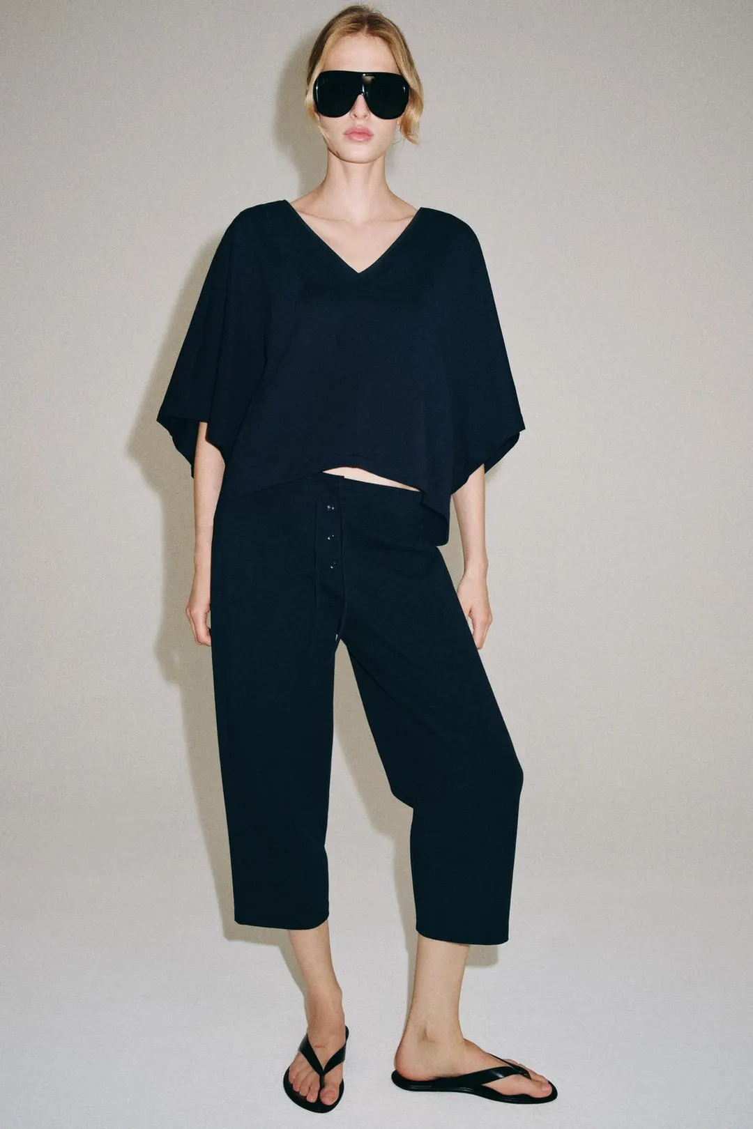 Брюки из интерлока зауженного кроя, Zara