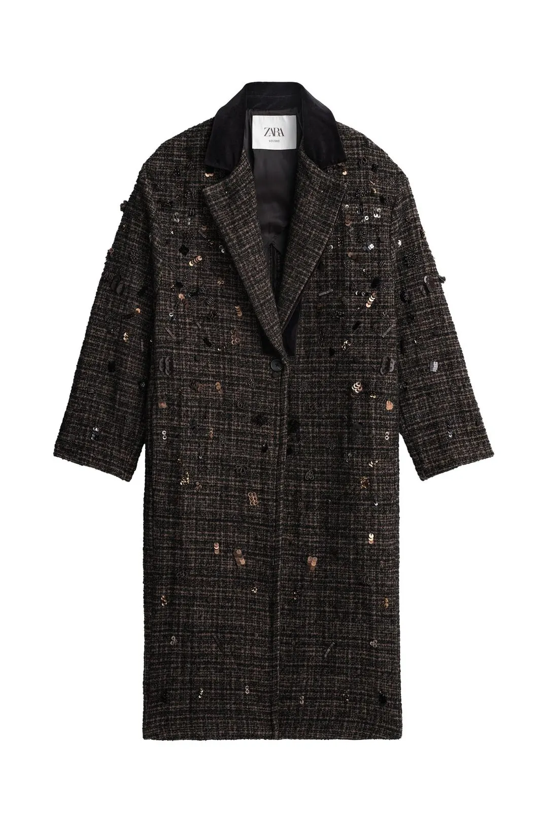 Пальто с вышивкой бисером LIMITED EDITION, Zara