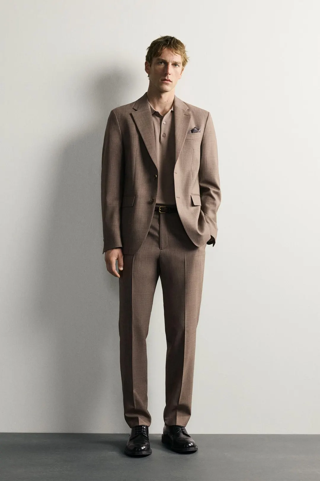 Фактурные костюмные брюки из смесовой шерсти, Zara
