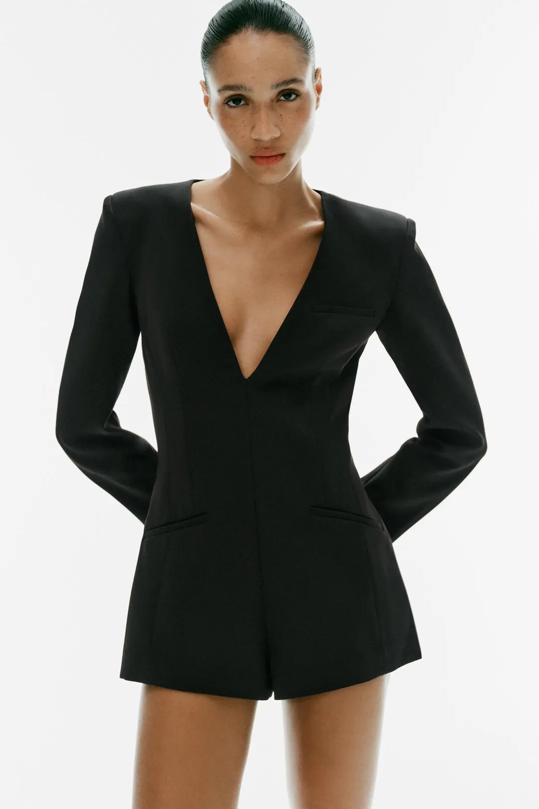 Комбинезон-шорты с подплечниками, Zara