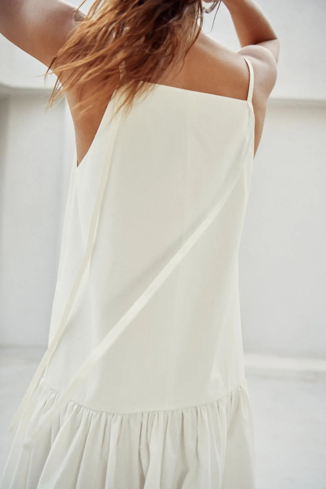 Платье с плиссировкой ZW Collection, Zara