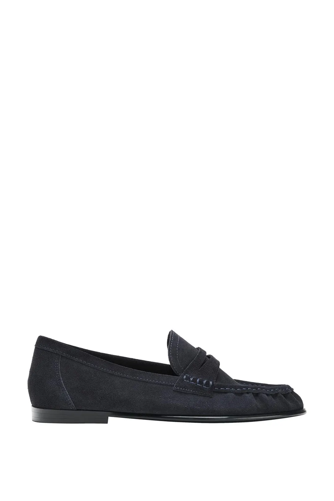 Лоферы из спилка со сборками, Zara