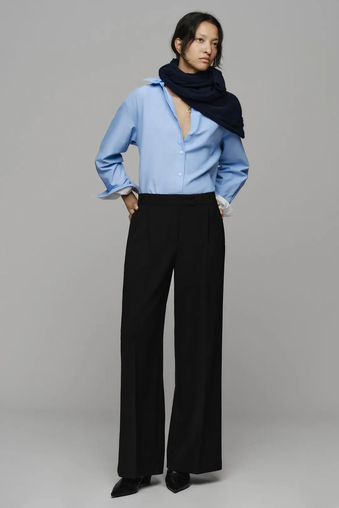 Широкие брюки с вытачками, Zara