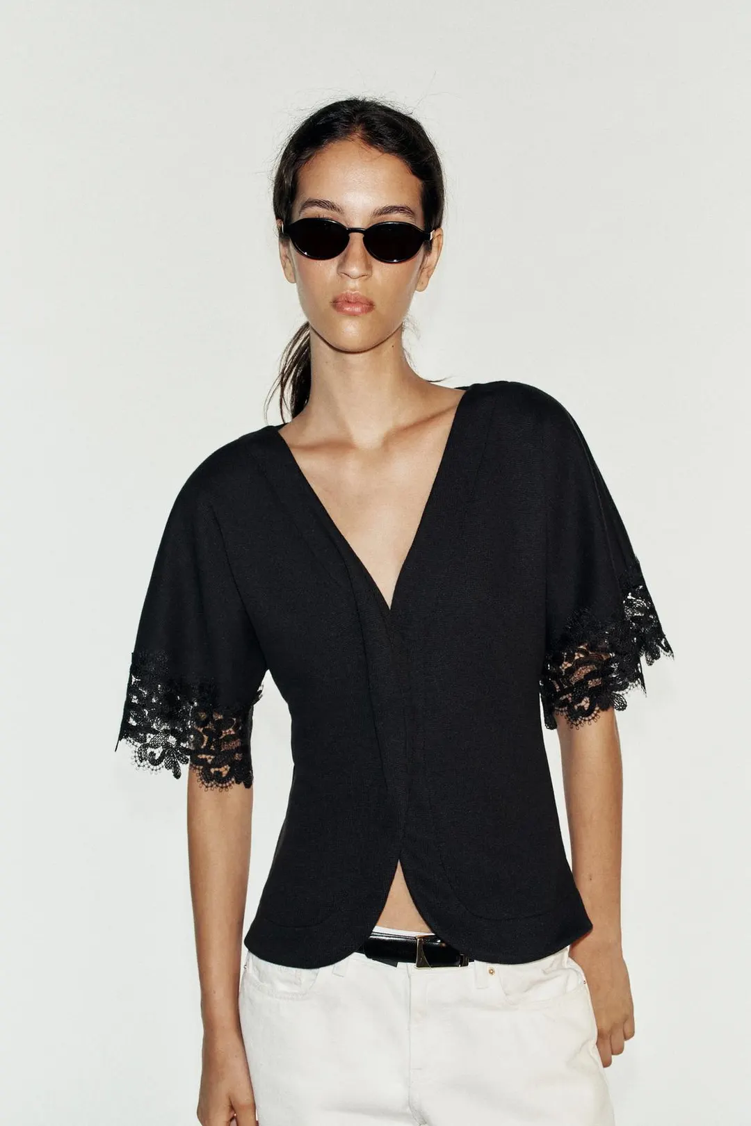Мягкий кружевной топ, Zara