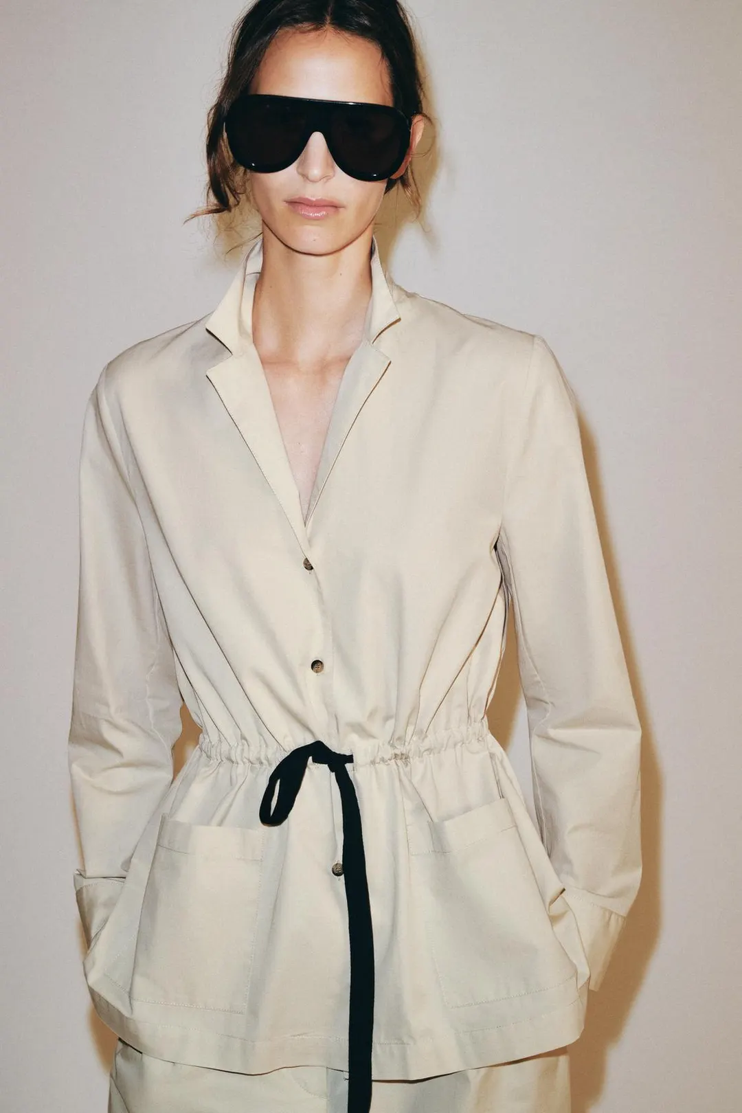 Рубашка с завязками ZW Collection, Zara