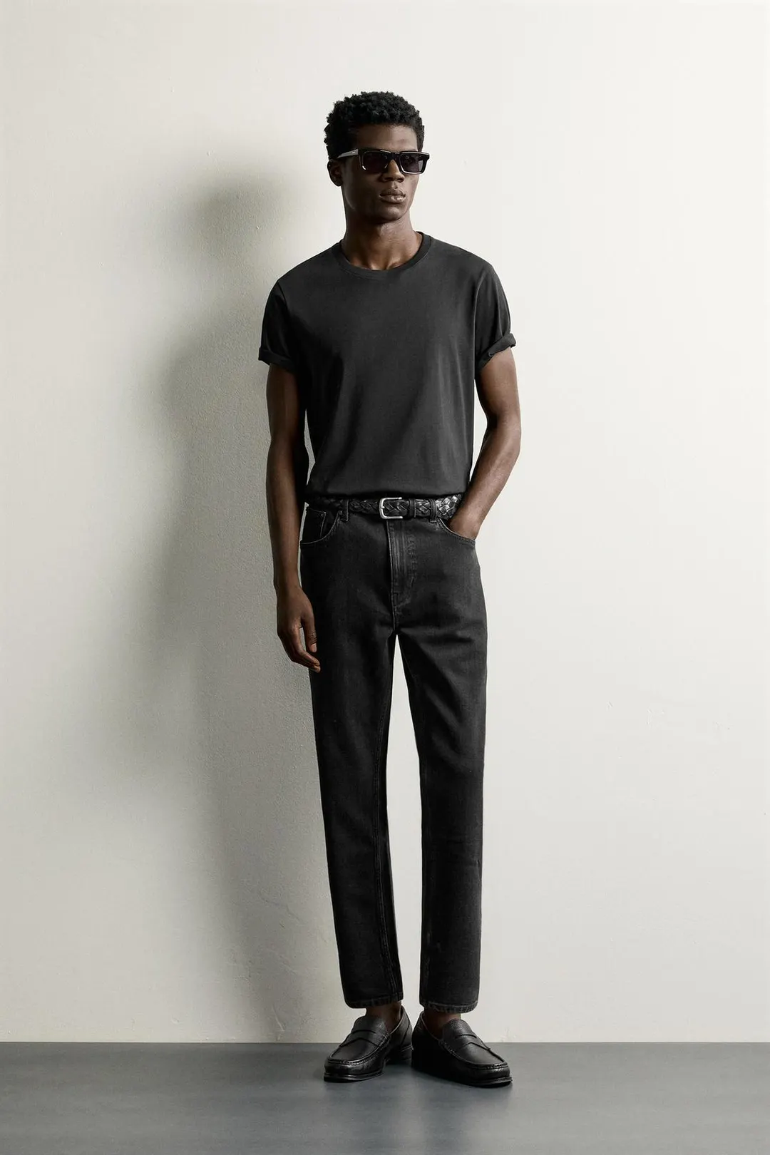 Джинсы укороченные зауженного кроя, Zara