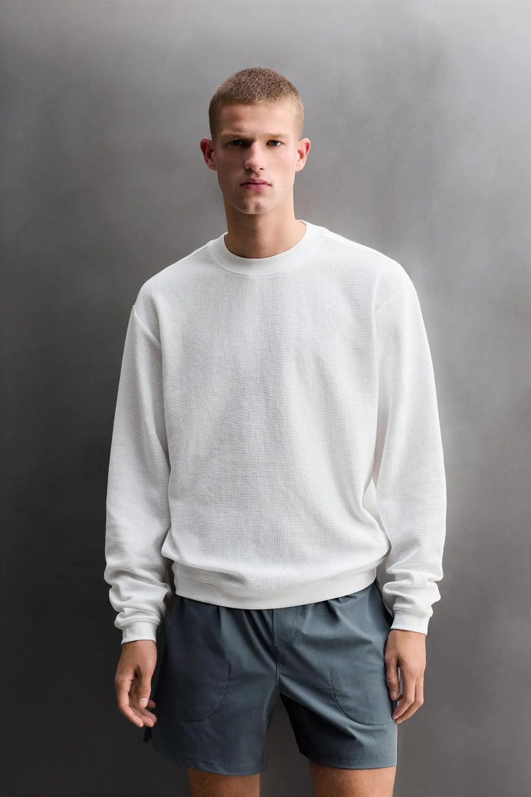 Свитшот для тренировок вафельной вязки, Zara