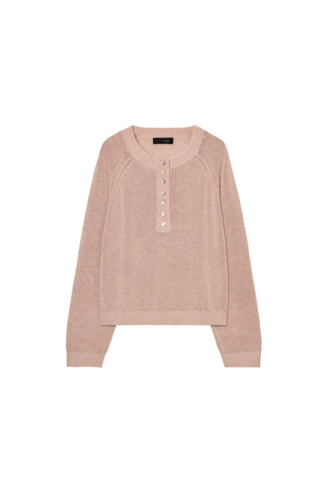 Вязаный джемпер на пуговицах, Zara