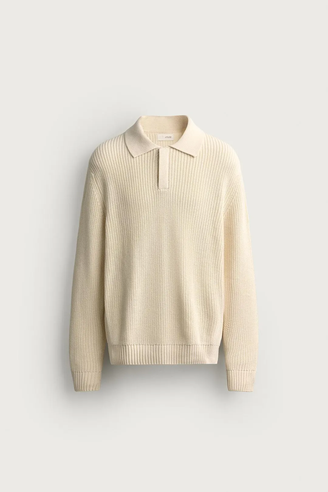Поло стандартного кроя жемчужной вязки, Zara