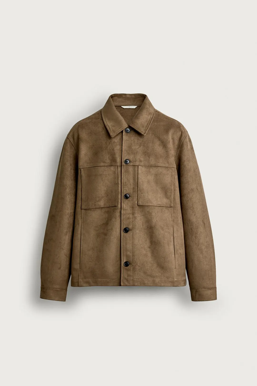 Рубашка стандартного кроя из искусственной замши, Zara