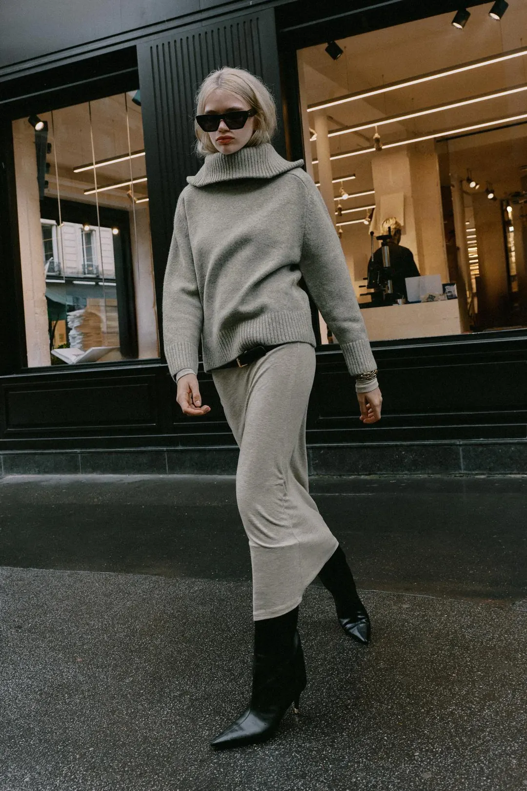 Джемпер вязаный с классическим воротником, Zara