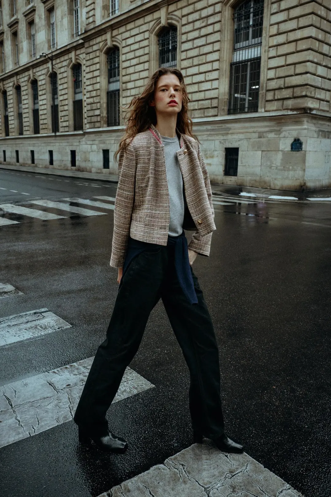 Укороченный фактурный блейзер, Zara