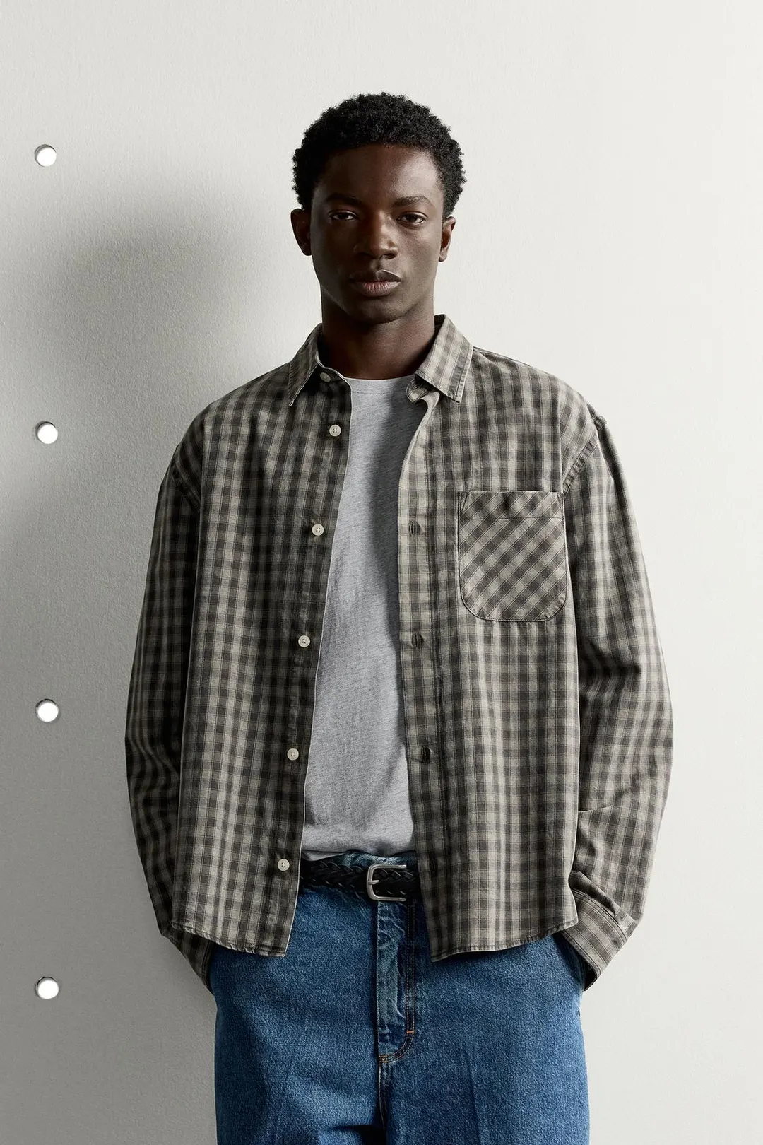 Рубашка классического кроя из лиоцелла и хлопка, Zara