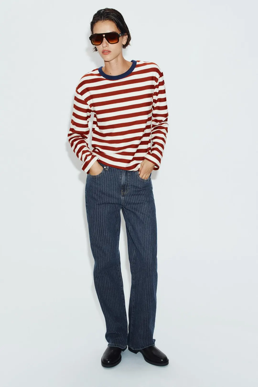 Футболка в широкую полоску, Zara