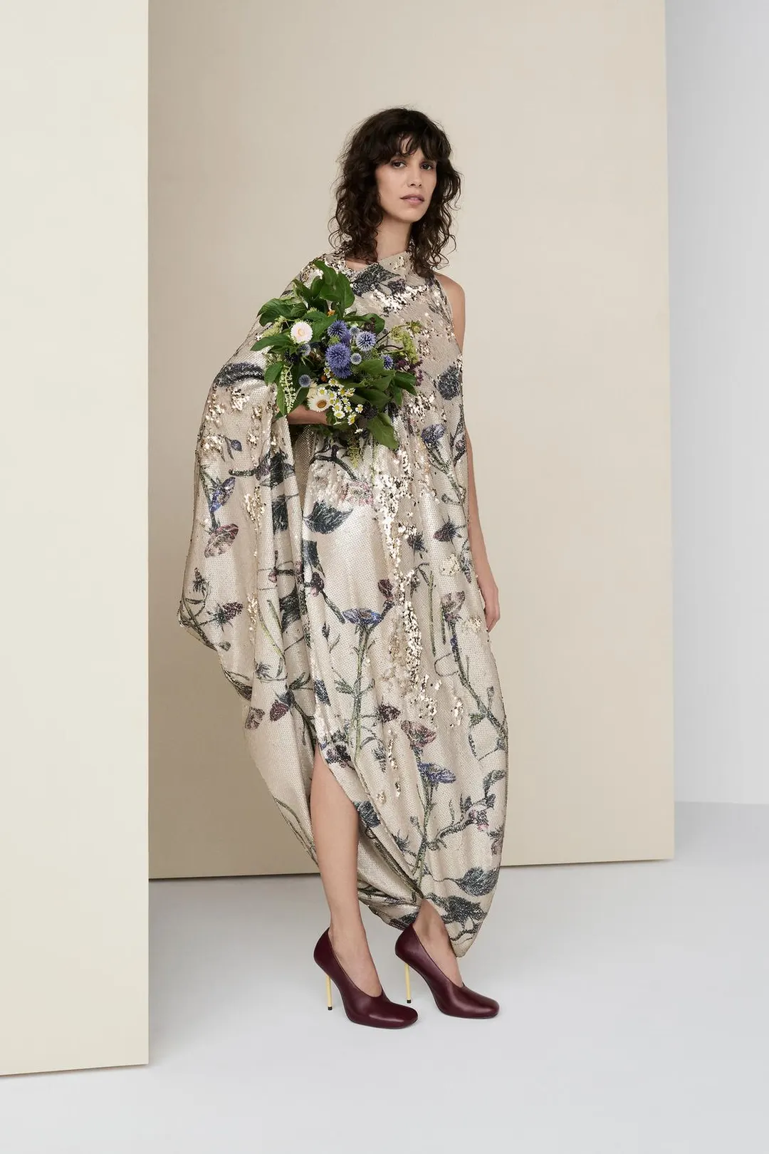 Платье с принтом и пайетками, Zara