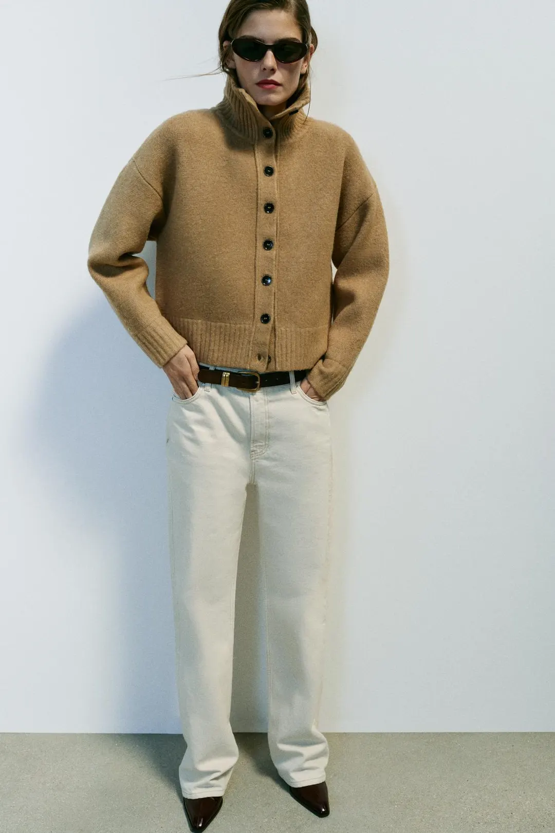 Кардиган с высоким воротником, Zara