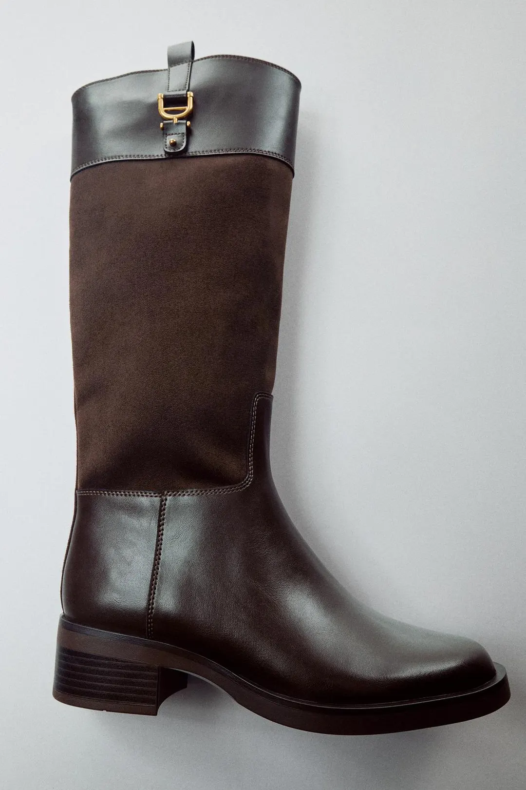 Комбинированные сапоги для верховой езды, Zara