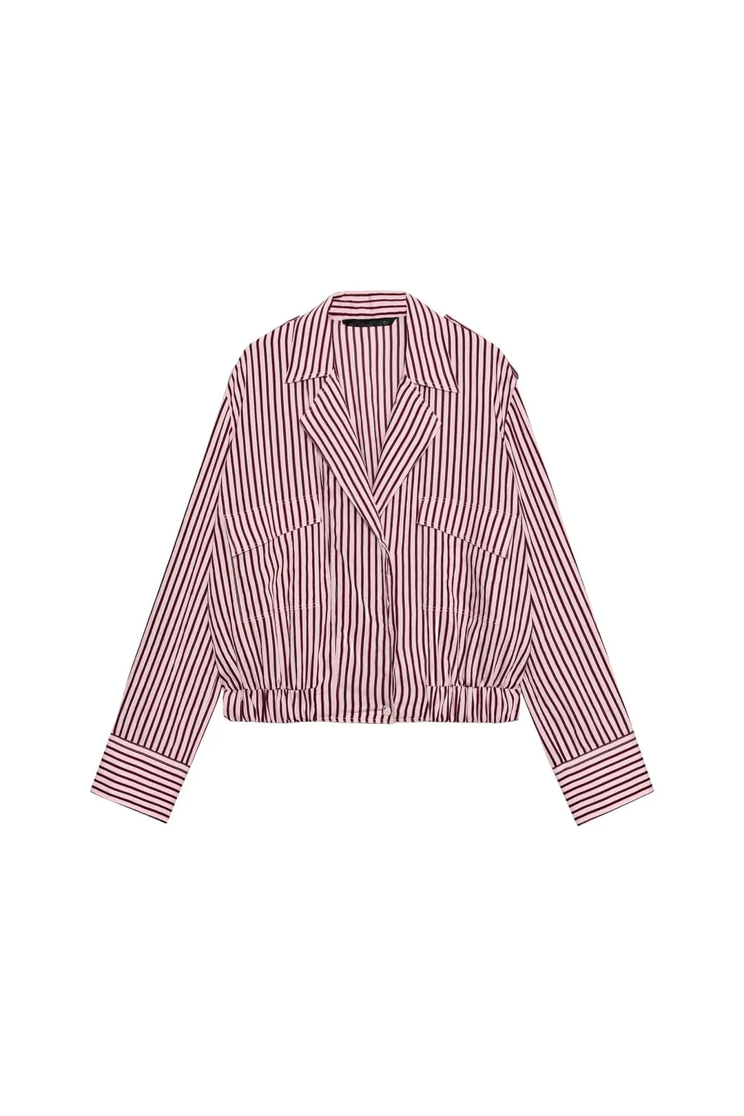 Рубашка-бомбер в полоску ZW Collection, Zara