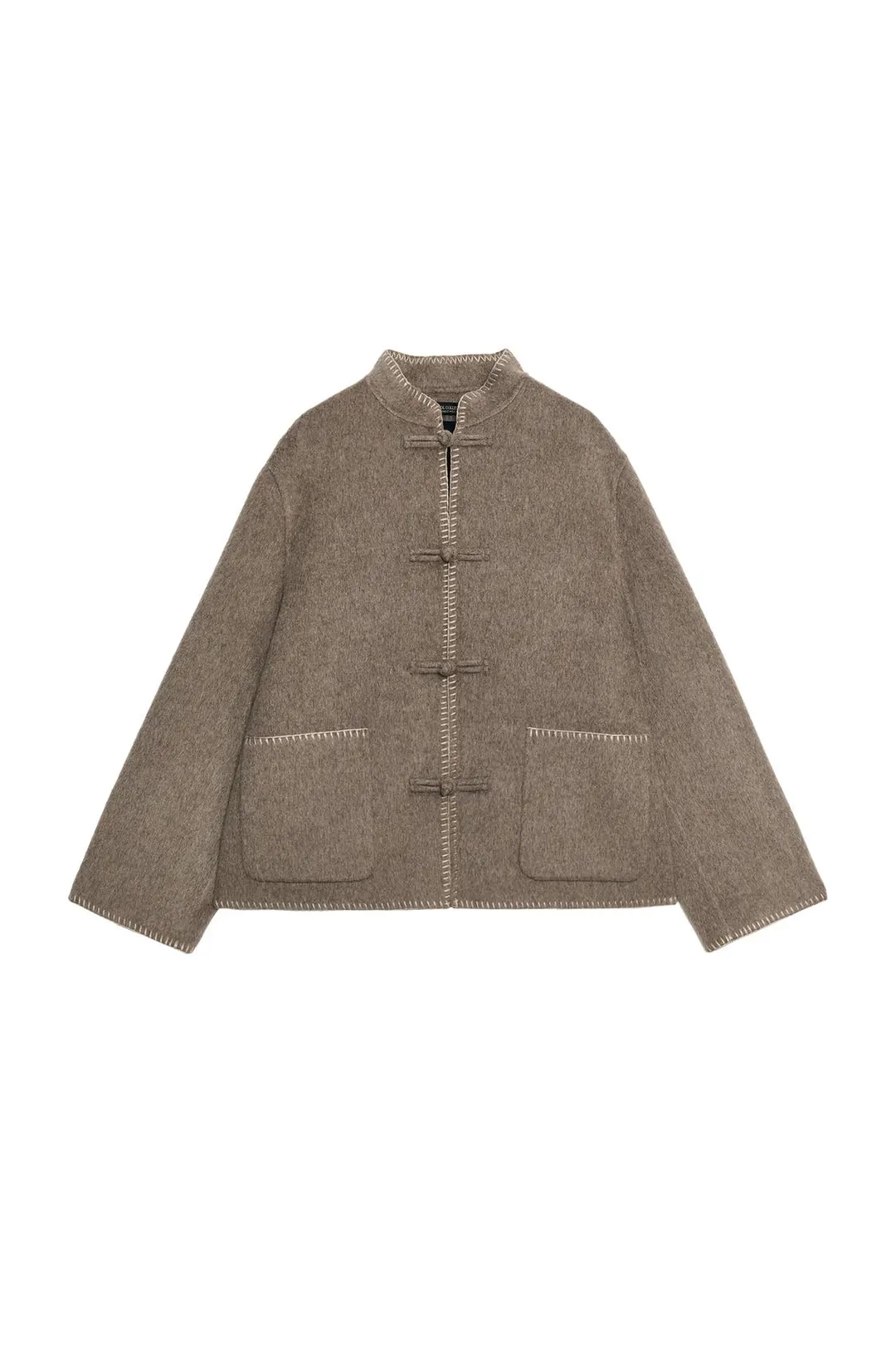 Жакет из смесовой шерсти с застёжкой-клевант ZW Collection, Zara
