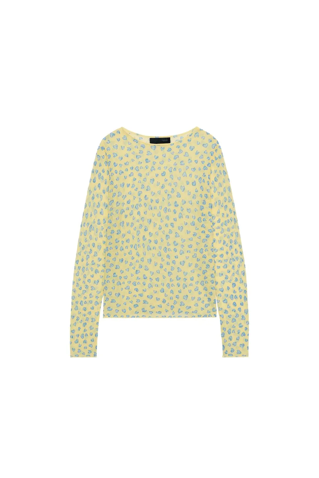 Топ полупрозрачный вязаный с сердечками, Zara