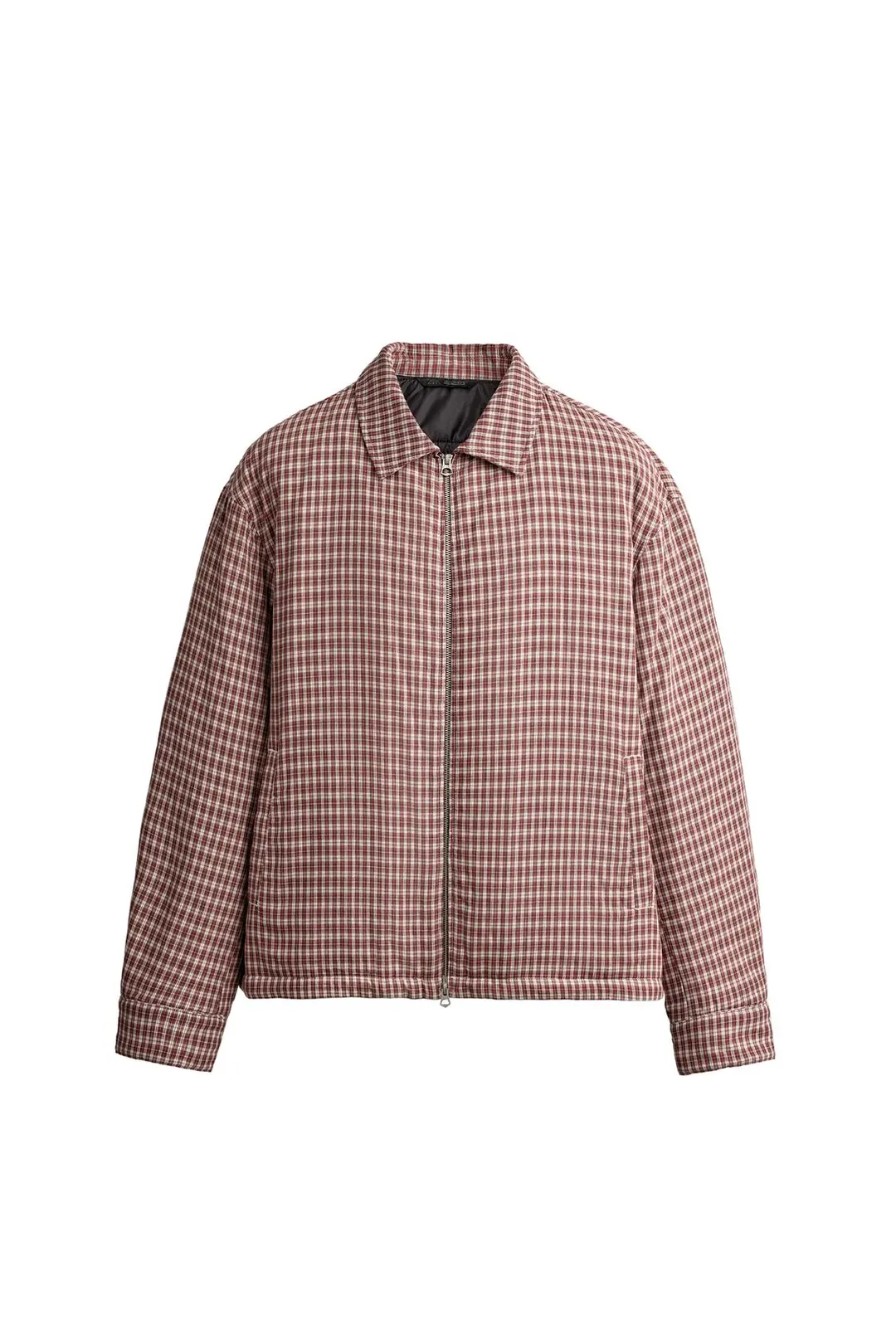 Рубашка утепленная стеганая в клетку, Zara