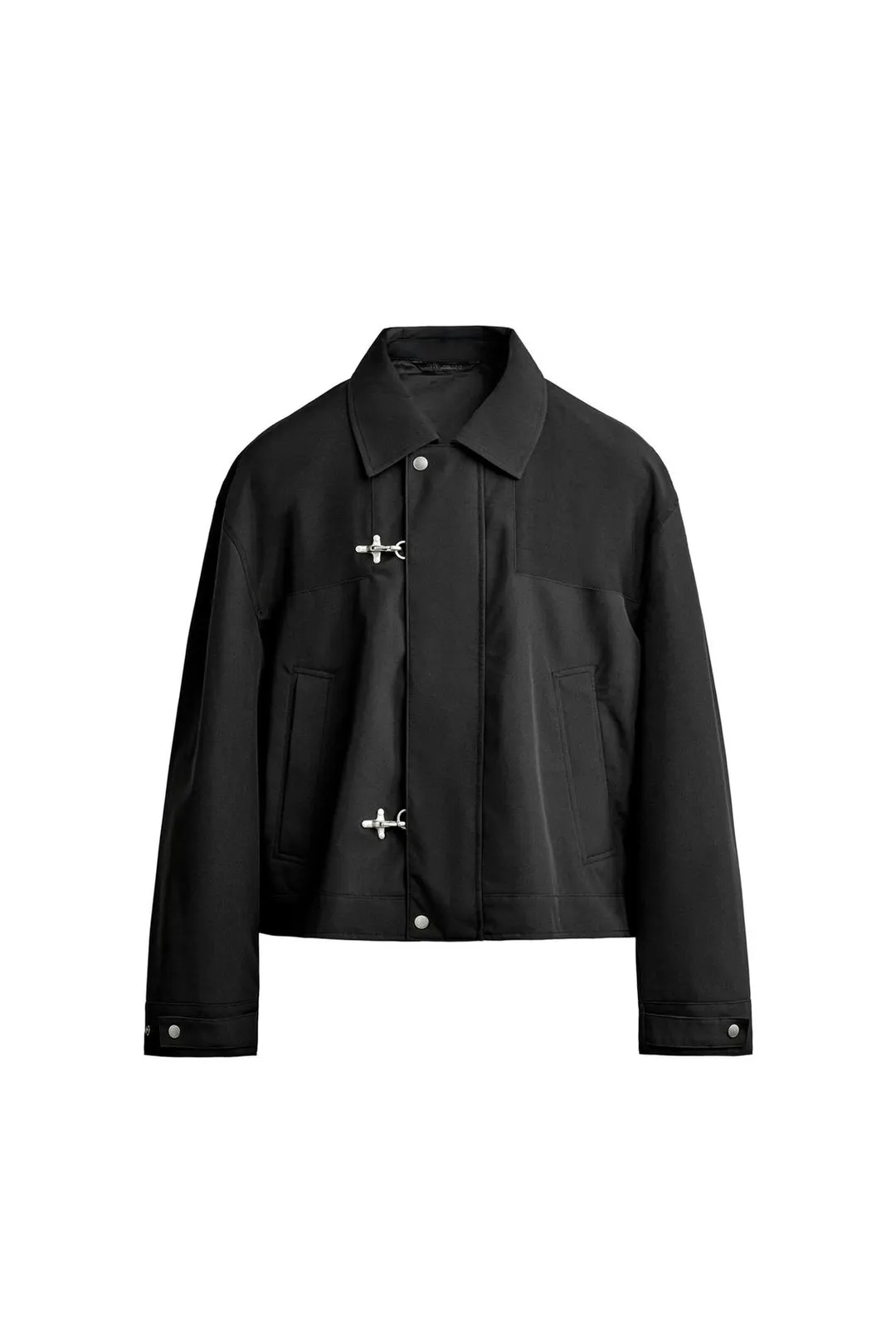 Укороченная куртка с металлическими застежками-клевантами, Zara