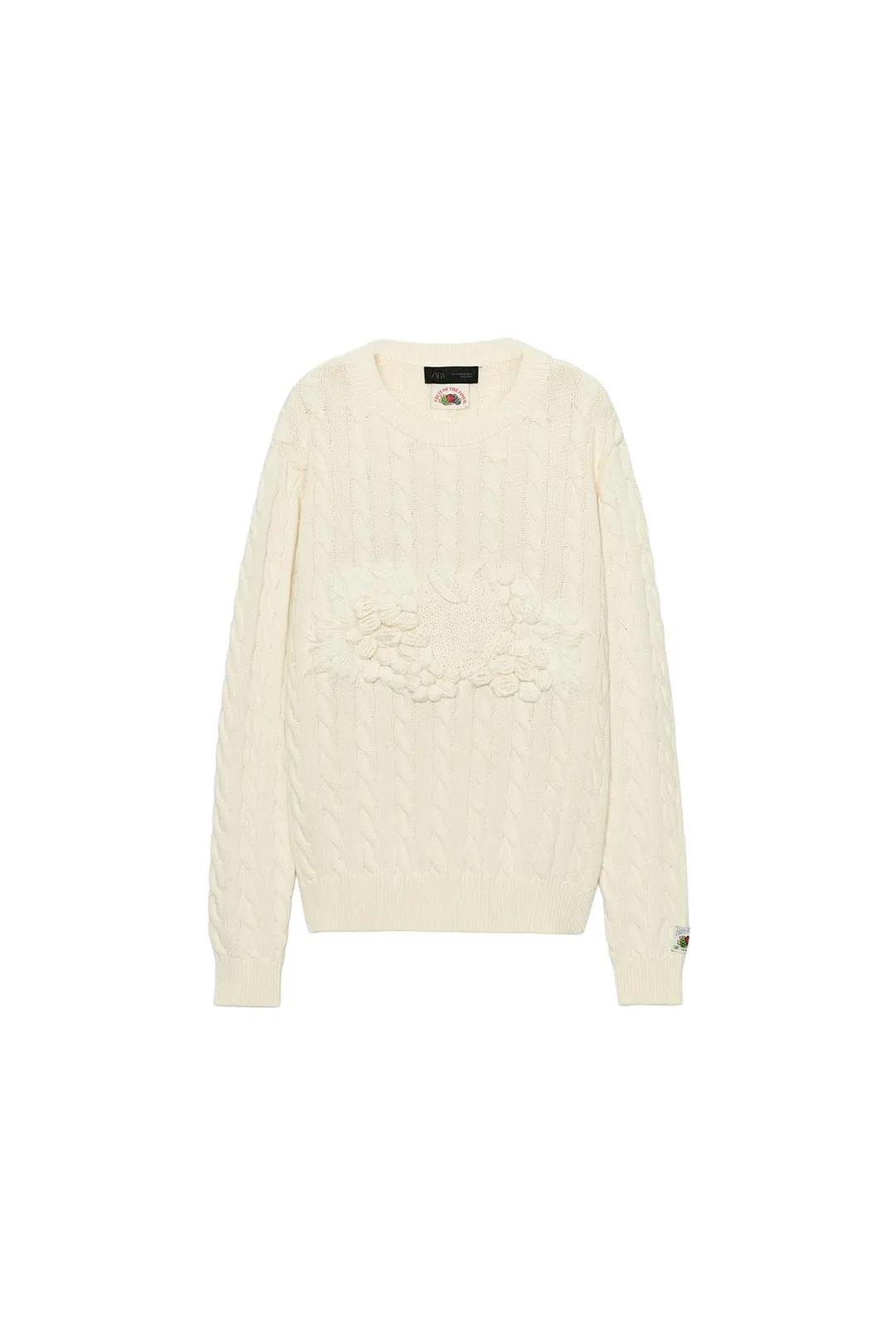 Фактурный свитер с косами Fruit of the Loom™, Zara