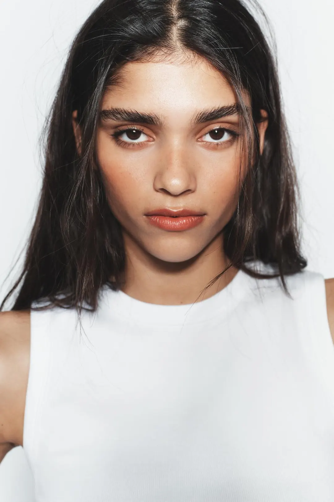 Топ в рубчик на бретелях, Zara