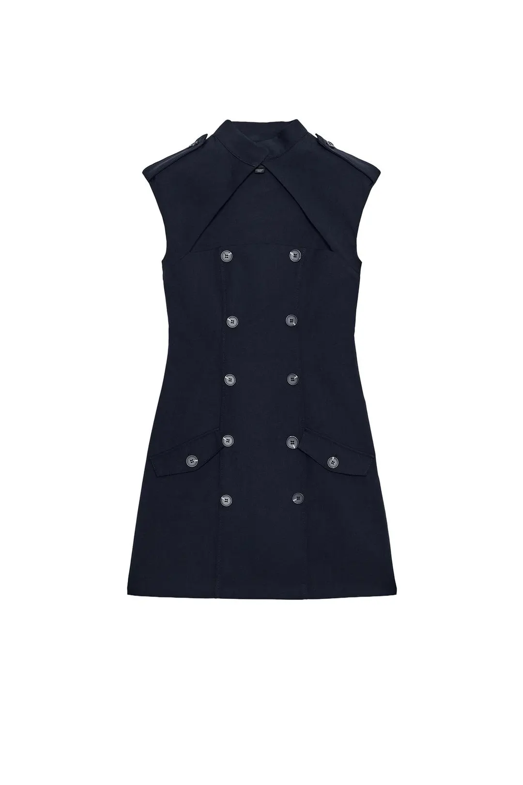 Мини-платье в стиле тренча с разрезом, Zara