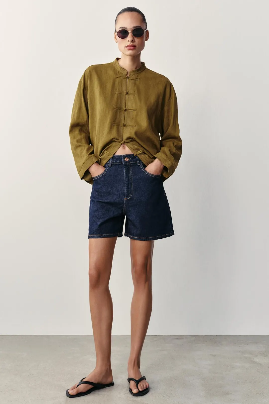 Шорты mom fit Z1975, Zara