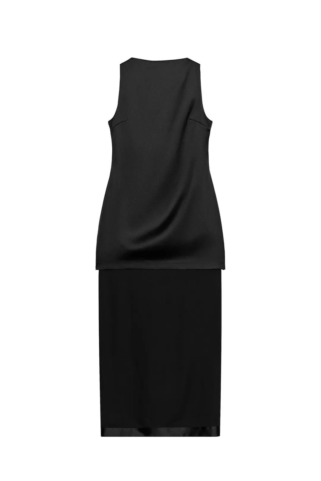 Платье длинное комбинированное, Zara