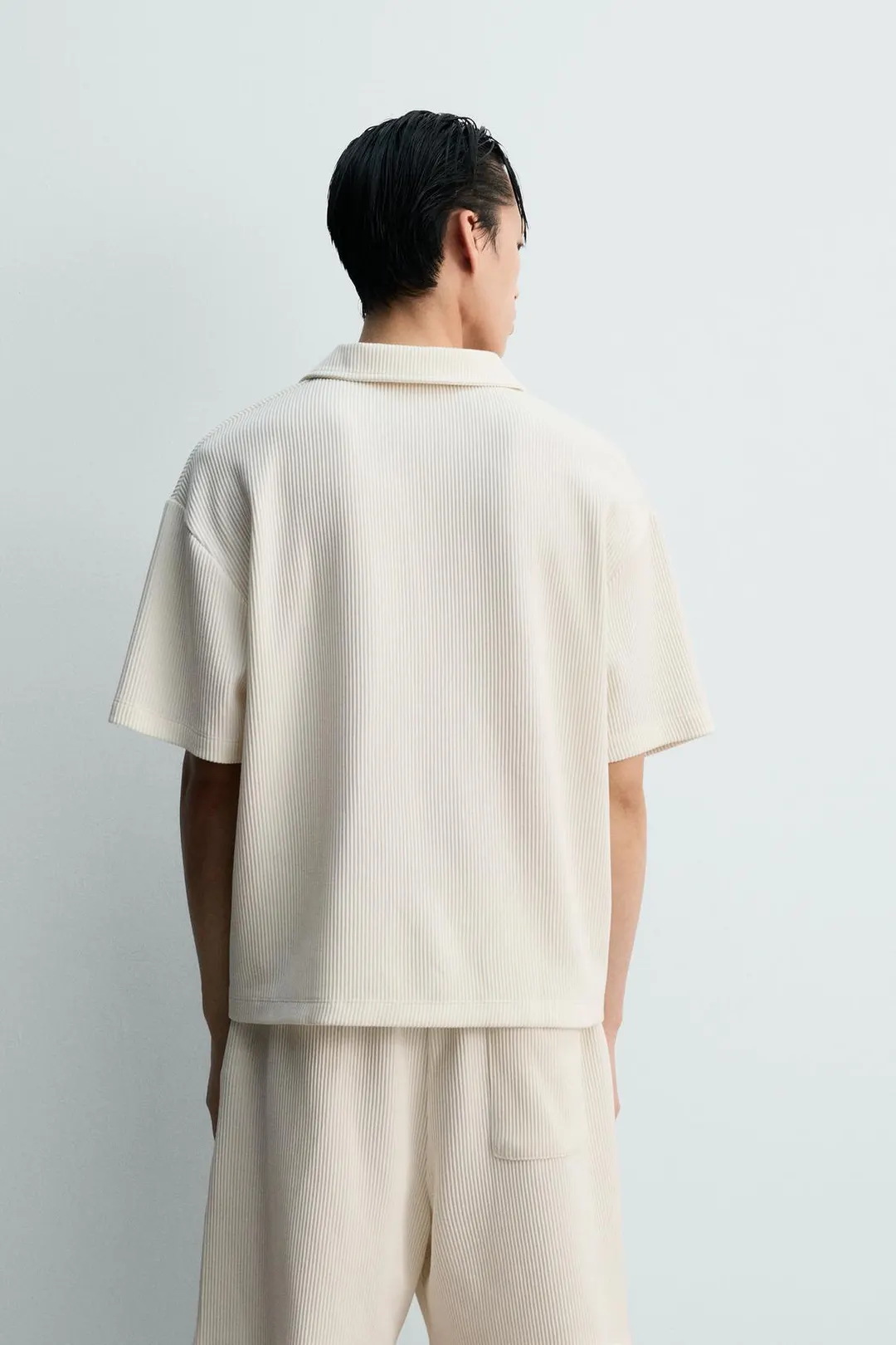 Поло свободного кроя в рубчик, Zara