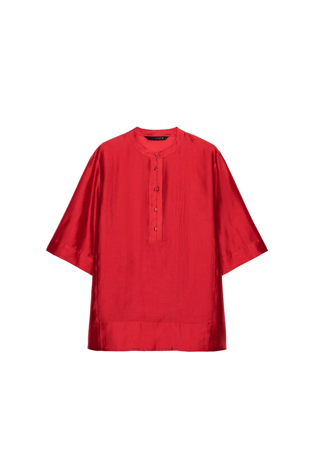 Струящаяся блузка ZW Collection с короткими рукавами, Zara
