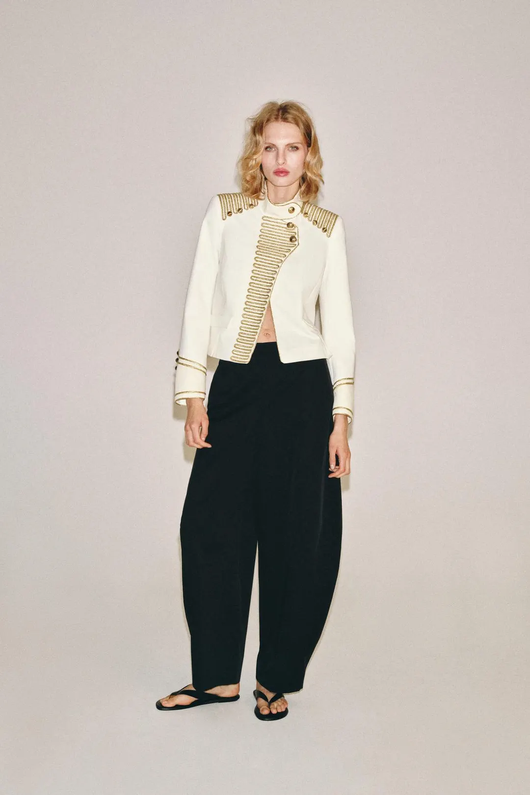 Брюки широкого кроя ZW Collection, Zara
