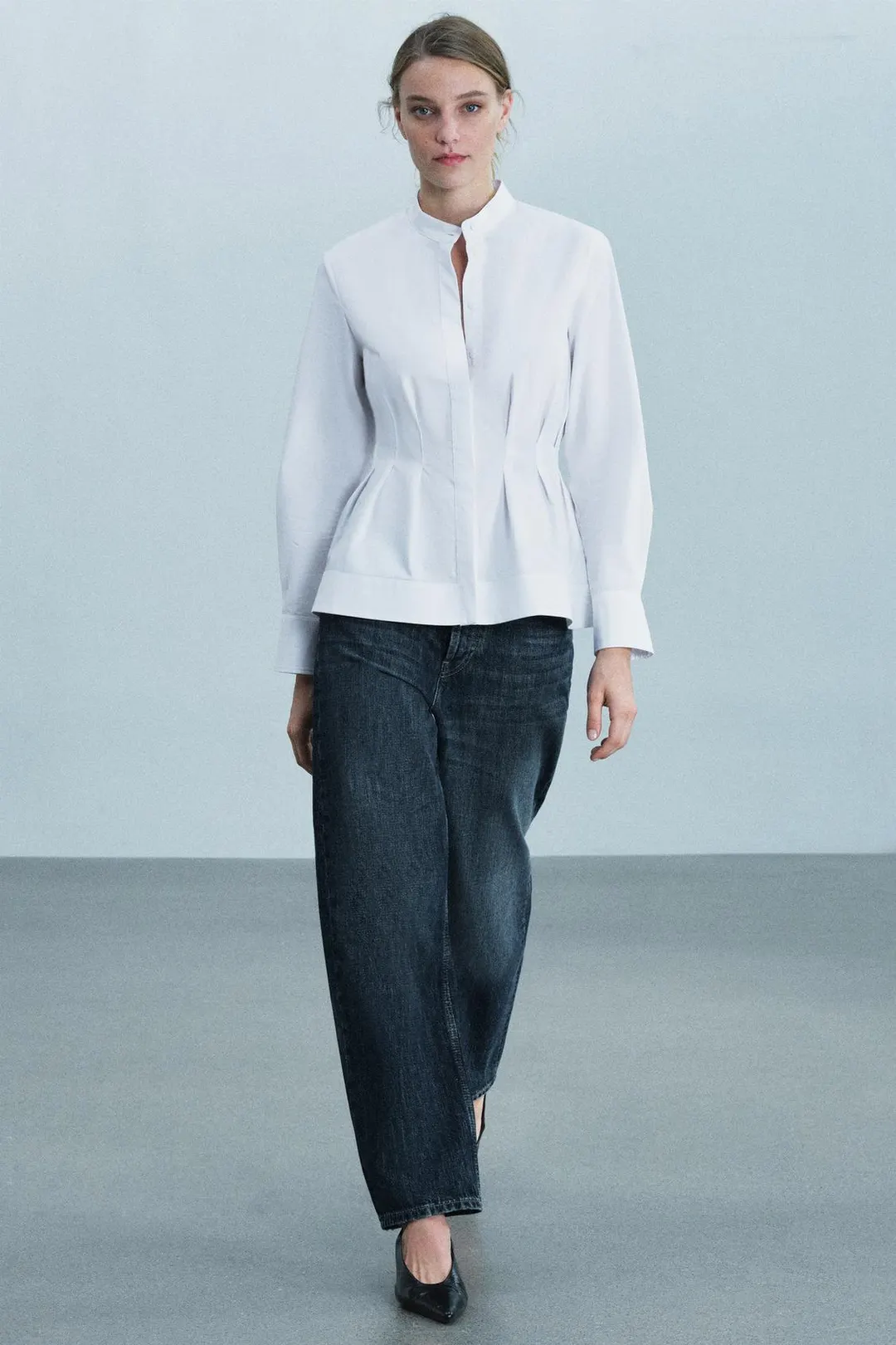 Рубашка плиссированная ZW Collection, Zara