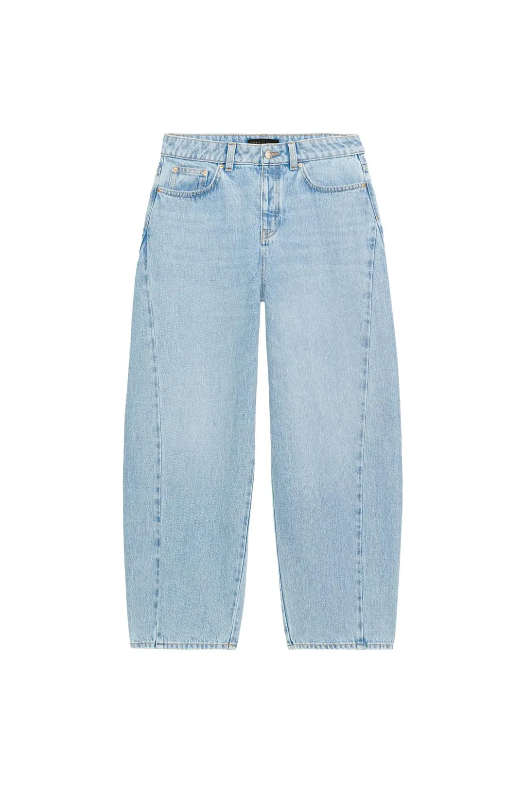Джинсы-баллоны Z1975 с высокой посадкой и рельефными швами, Zara