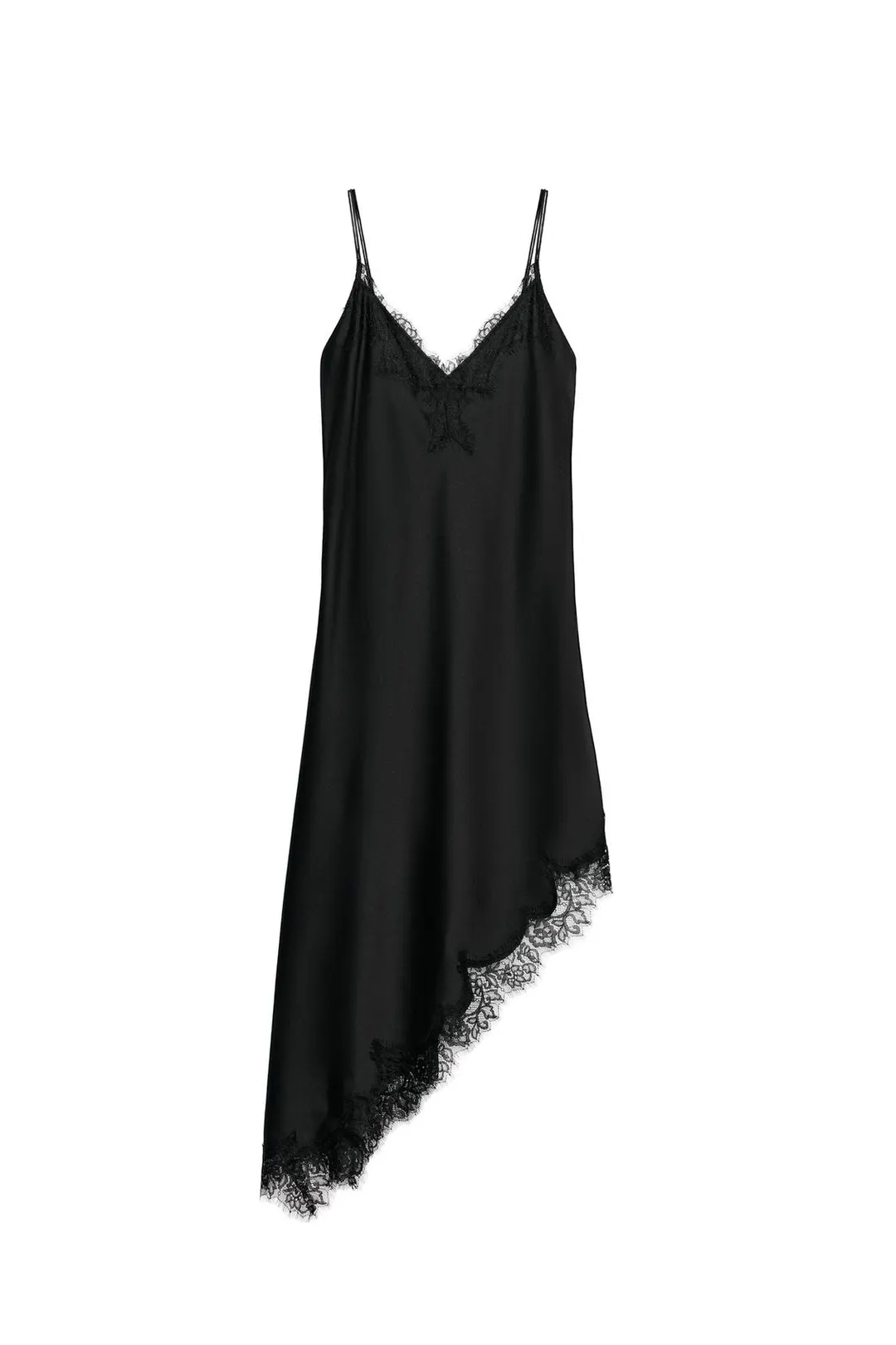 Атласное платье миди с кружевом ZW Collection, Zara