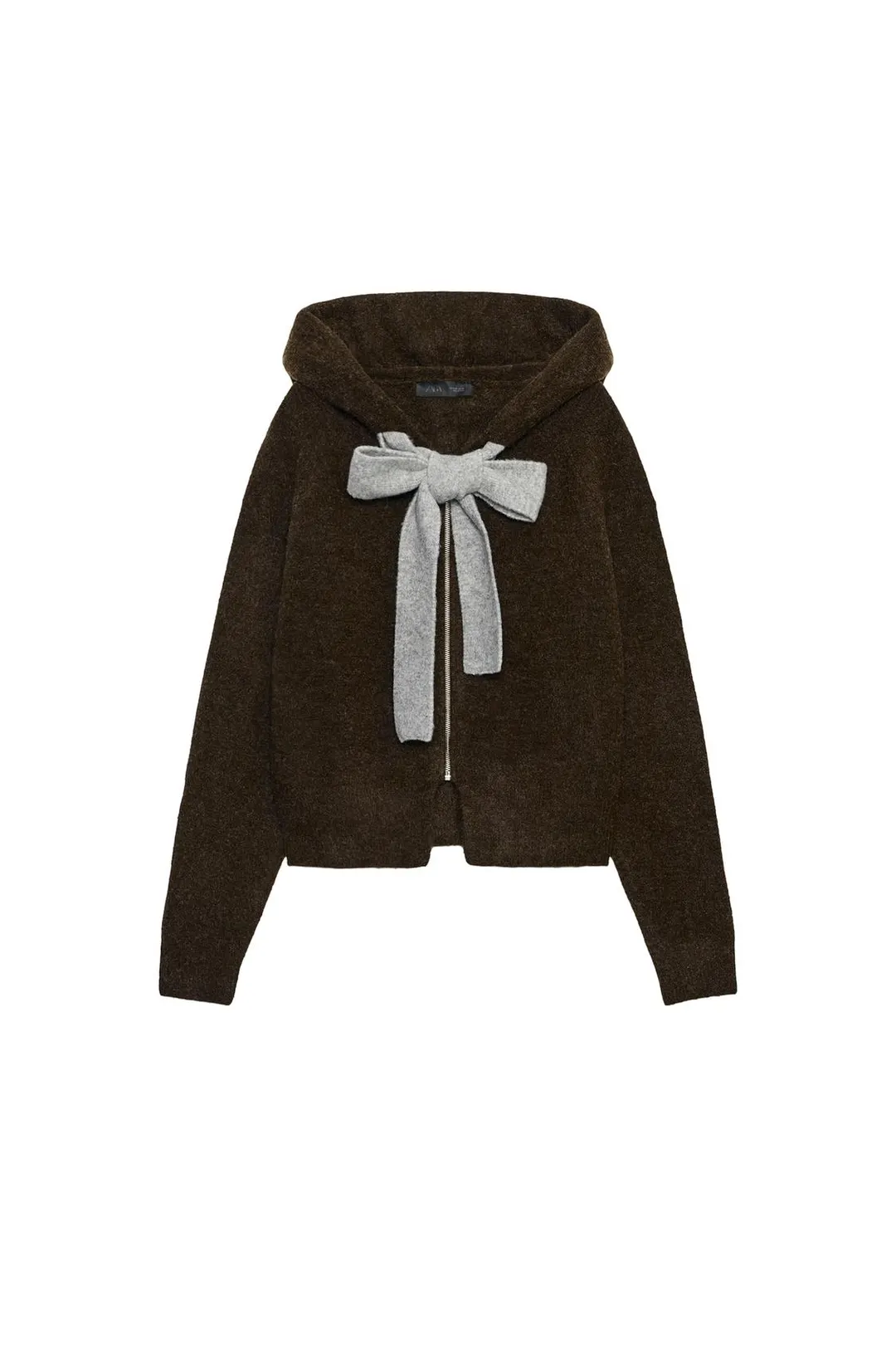 Кардиган с капюшоном и бантом, Zara