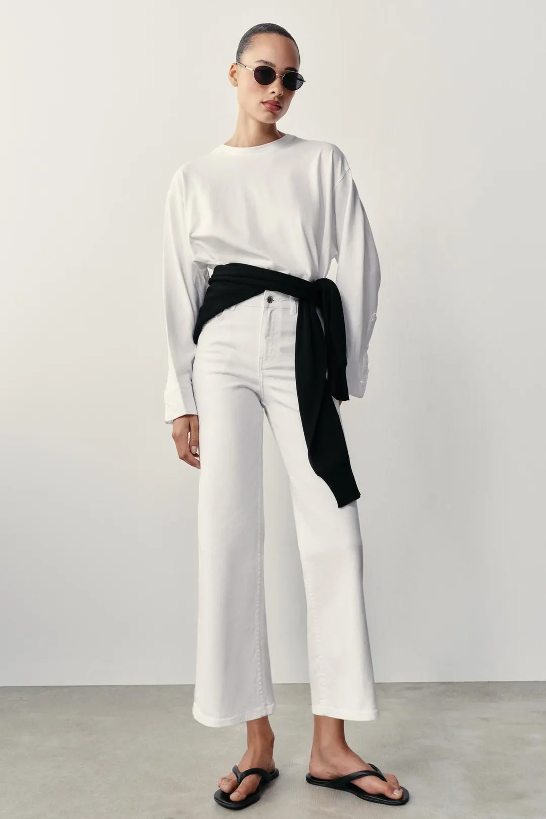 Джинсы-кюлоты комфортные Z1975 с высокой посадкой, Zara