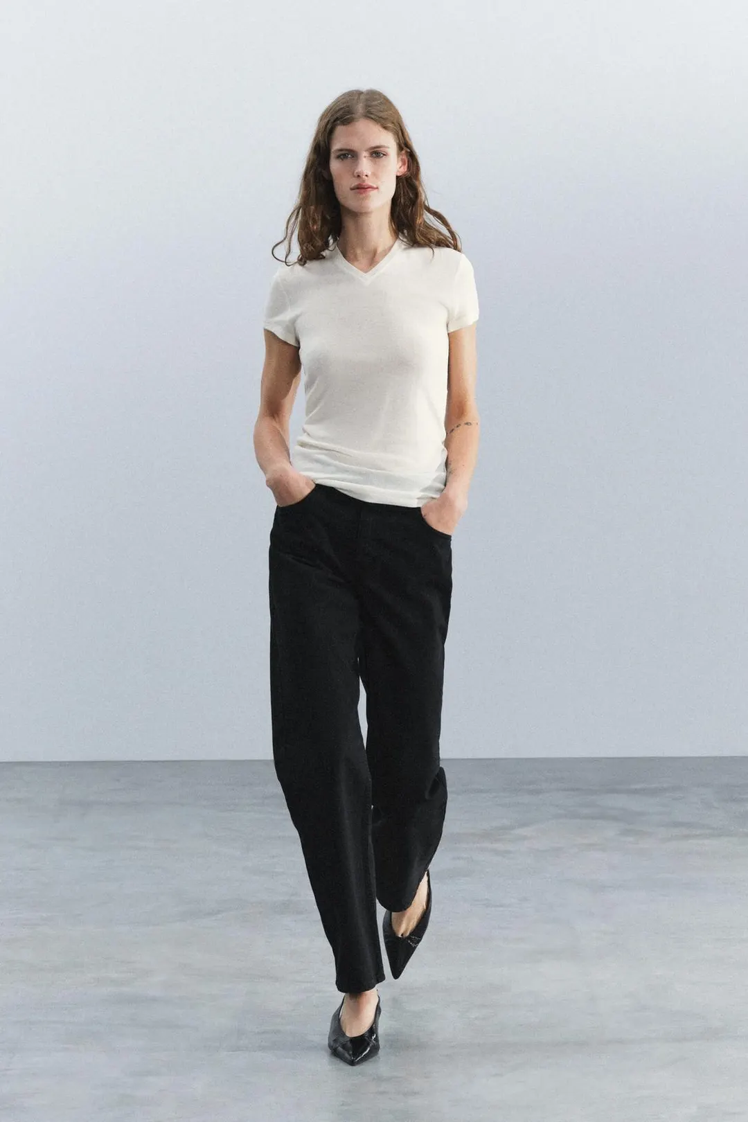 Футболка из смесовой шерсти, Zara