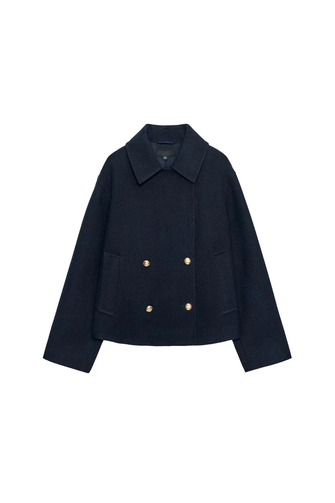 Укороченное двубортное пальто, Zara