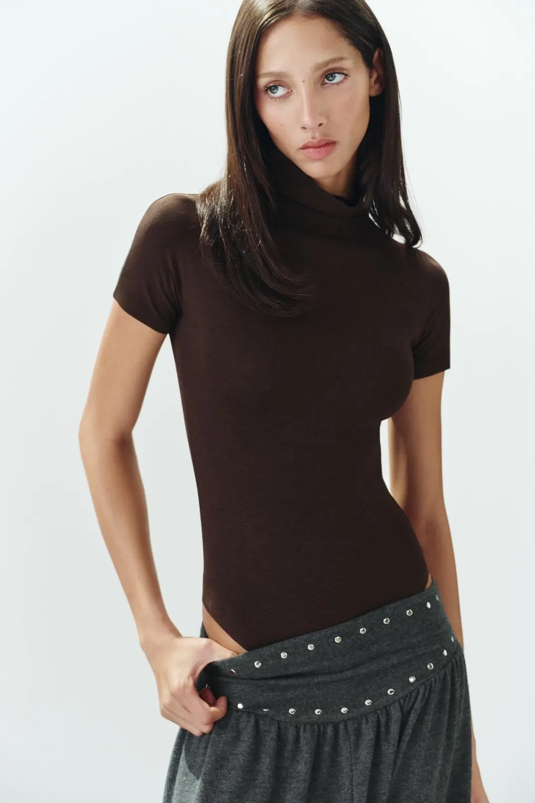 Боди мягкое с короткими рукавами, Zara