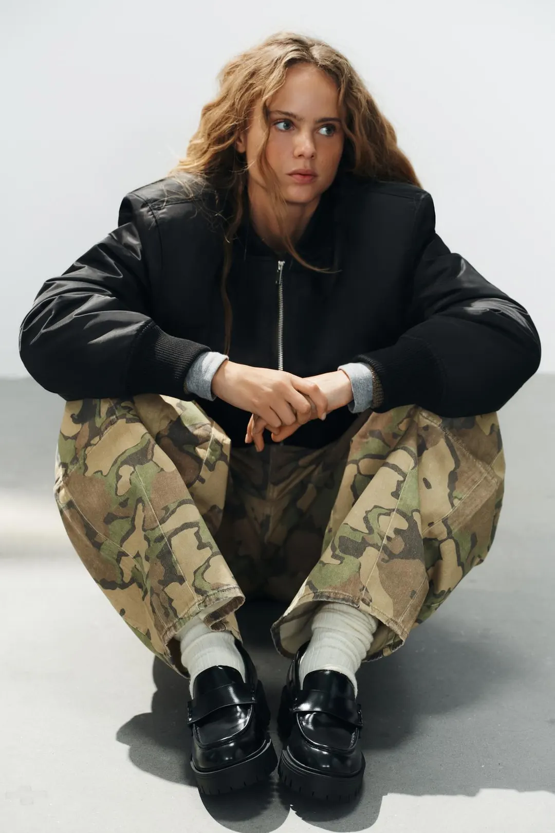 Лоферы на массивной подошве, Zara